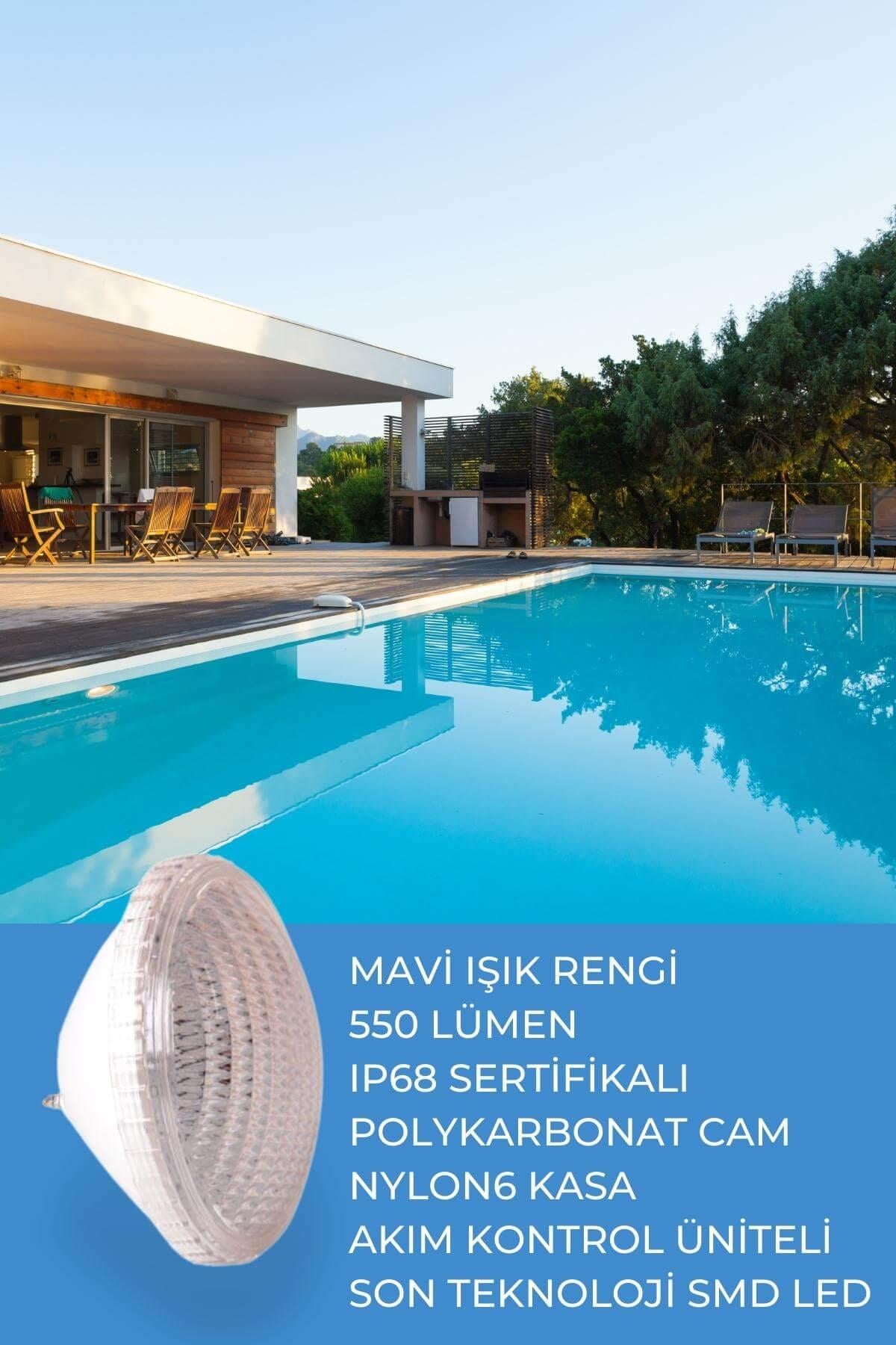 Önen Kimya Havuz Aydınlatmaları İçin 30W Beyaz - Günışığı - Mavi Renk Led Ampul PAR-56