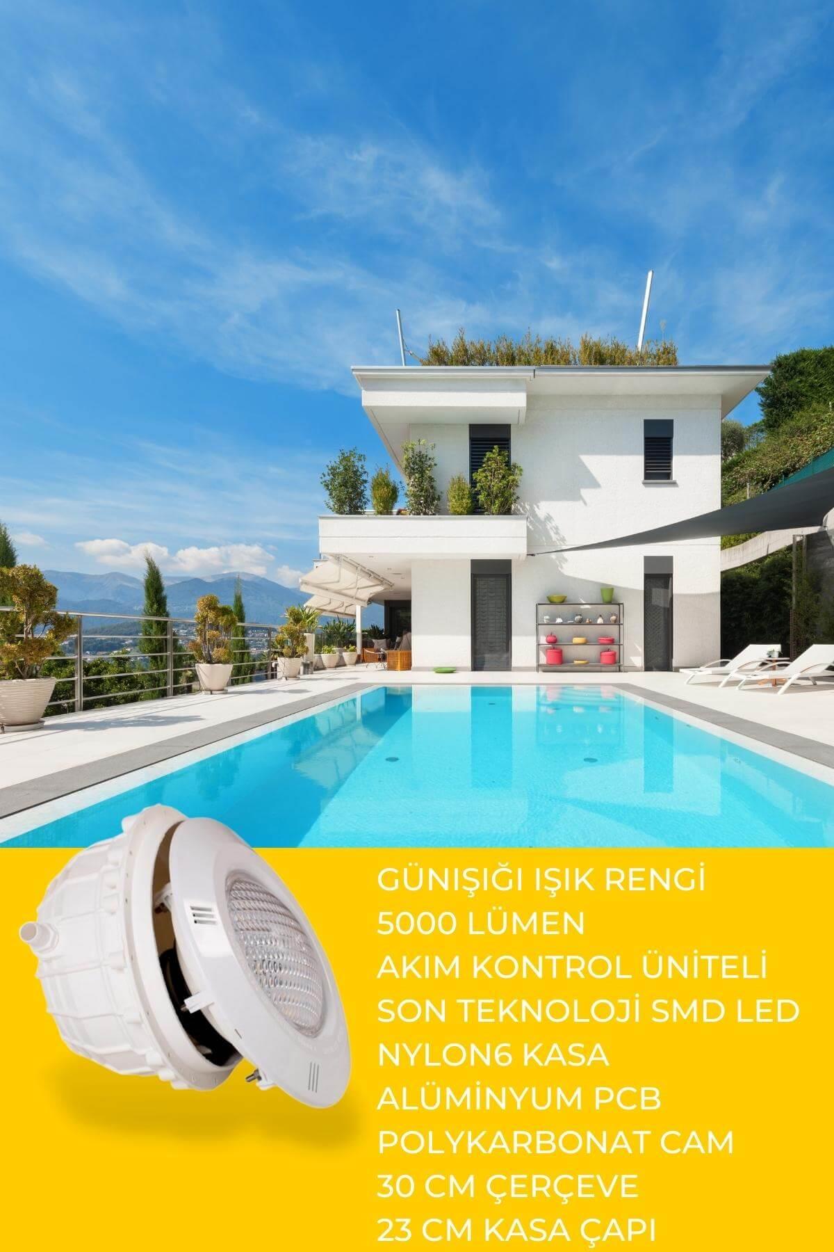 Önen Kimya Sıva Altı 30W Gün Işığı Renk  LED Havuz Aydınlatması PAR-56 SVALT