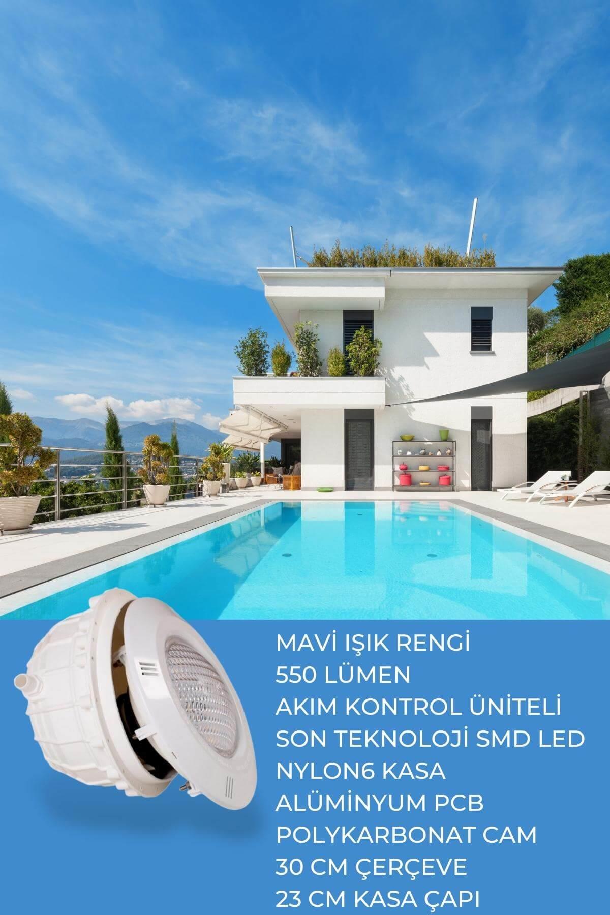 Önen Kimya Sıva Altı 30W Mavi Renk  LED Havuz Aydınlatması PAR-56 SVALT