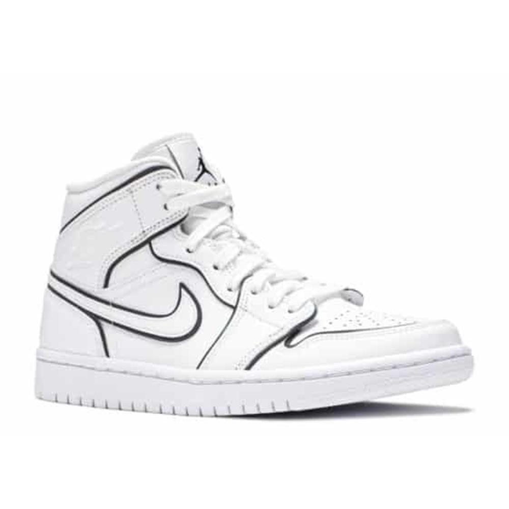 air jordan mid iridescent reflective white