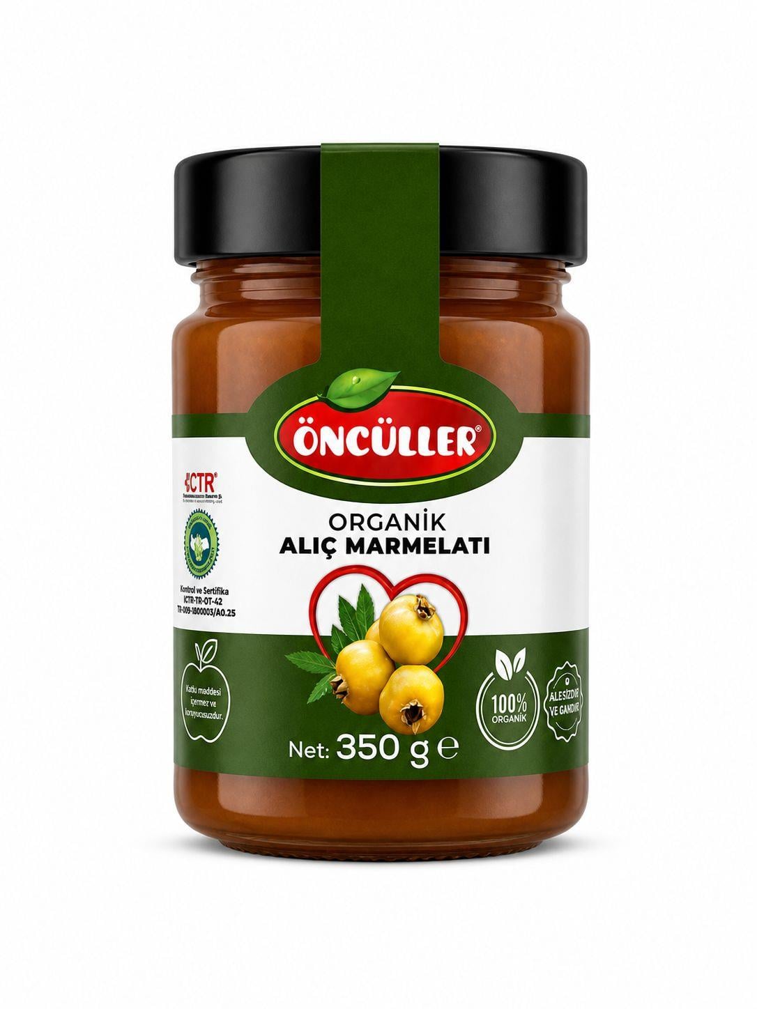 ÖNCÜLLER ORGANİK ALIÇ MARMELATI 350 G