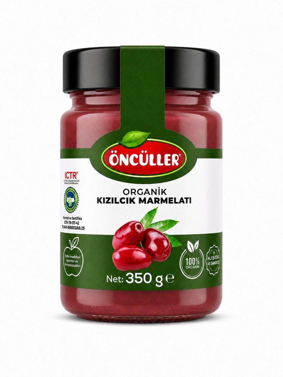 ÖNCÜLLER ORGANİK KIZILCIK MARMELATI 350 G