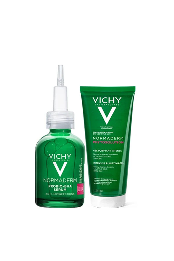 Vichy Normaderm Probio-Bha Serum 30 ml + Phytosolution Purifying Gel 50ml  Kofre | EczanemveBen.com