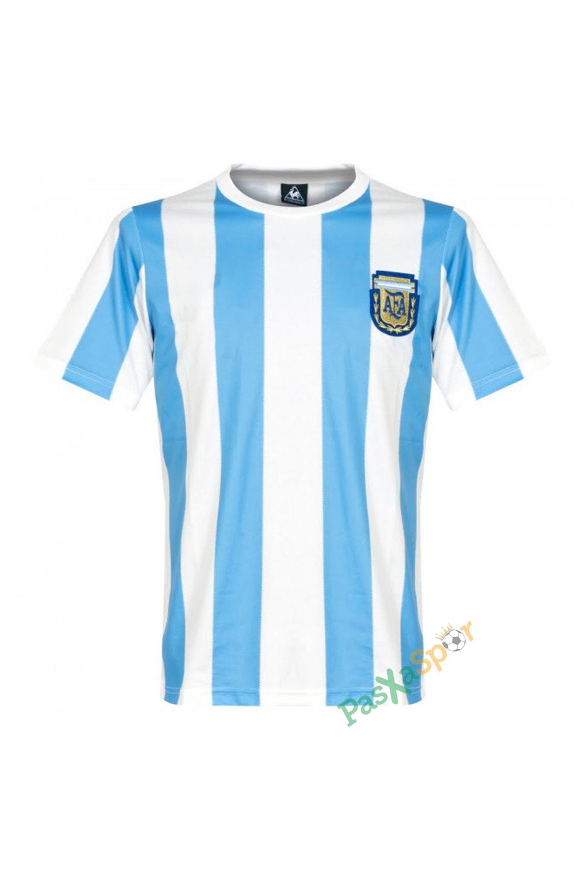1986 Nostalji Arjantin Milli Takım Maradona Retro Forması