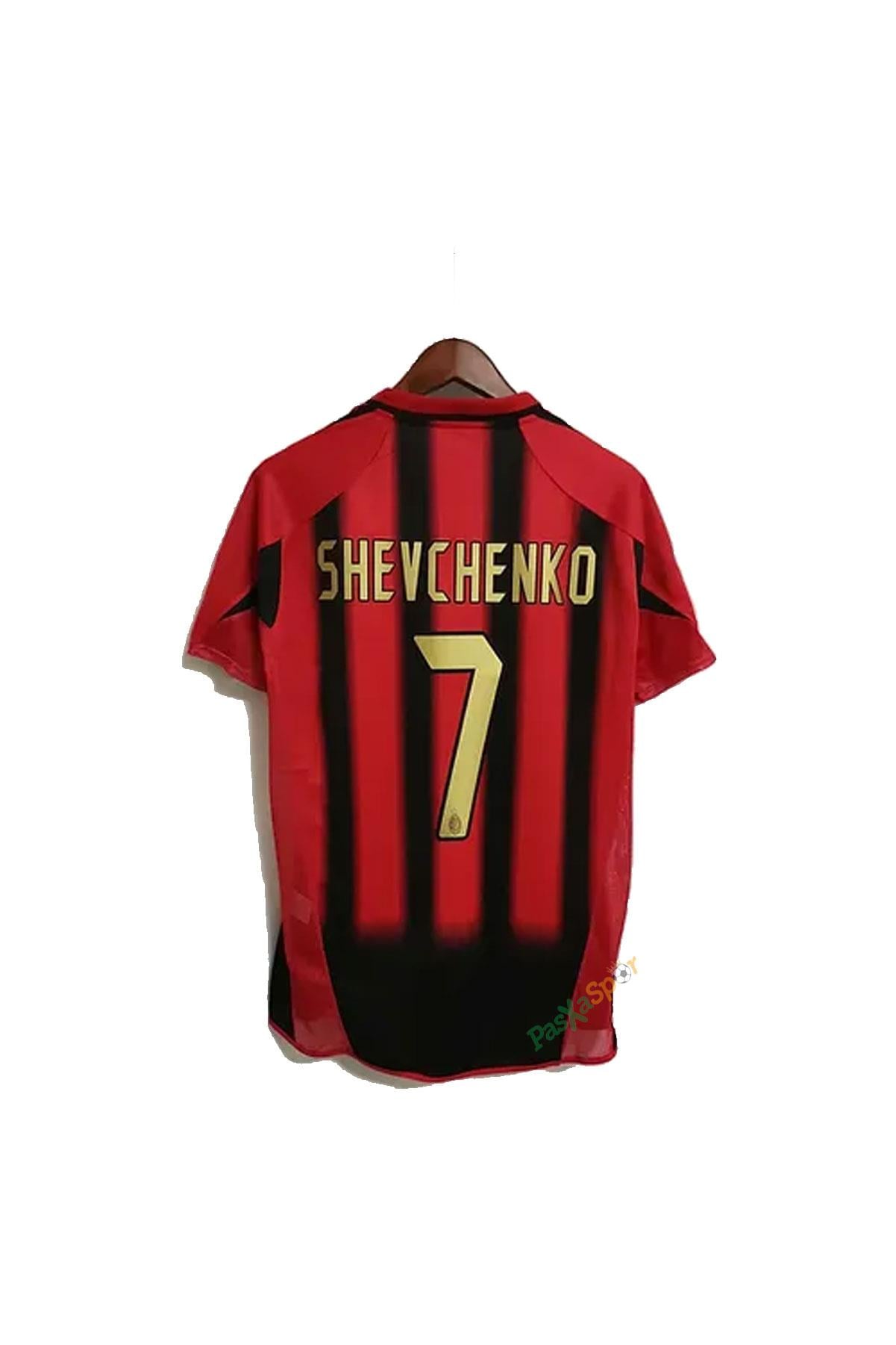 Ac Milan 2004-2005 İç Saha Şampiyonlar Ligi Shevchenko Kısa Kol Maç Forması