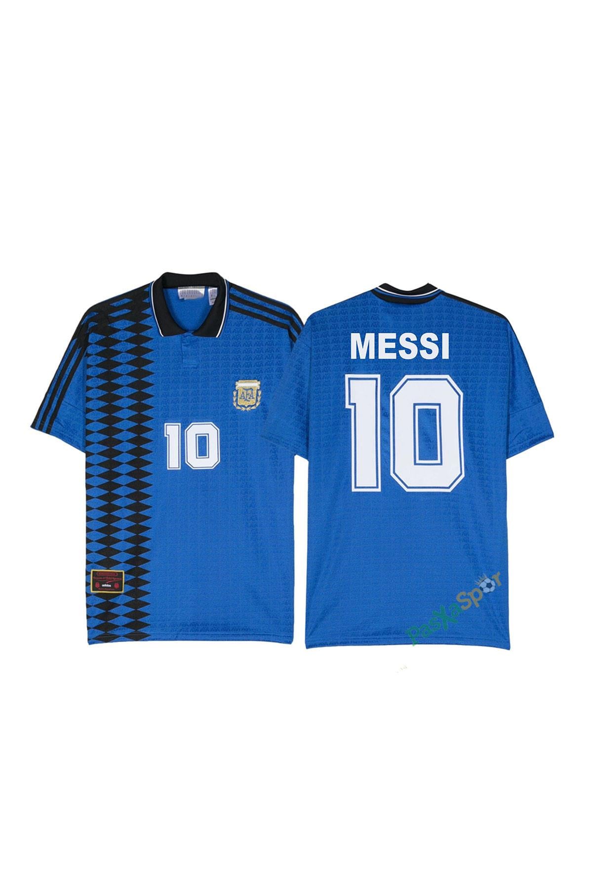 Arjantin 1994 Dünya Kupası Messi Retro Maç Forması