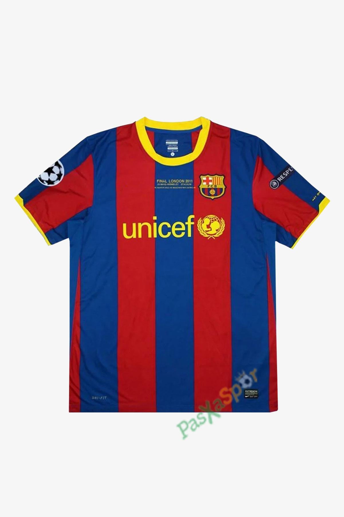 Barcelona 2010-2011 Sezonu Şampiyonlar Ligi Finali Messi Retro Maç Forması