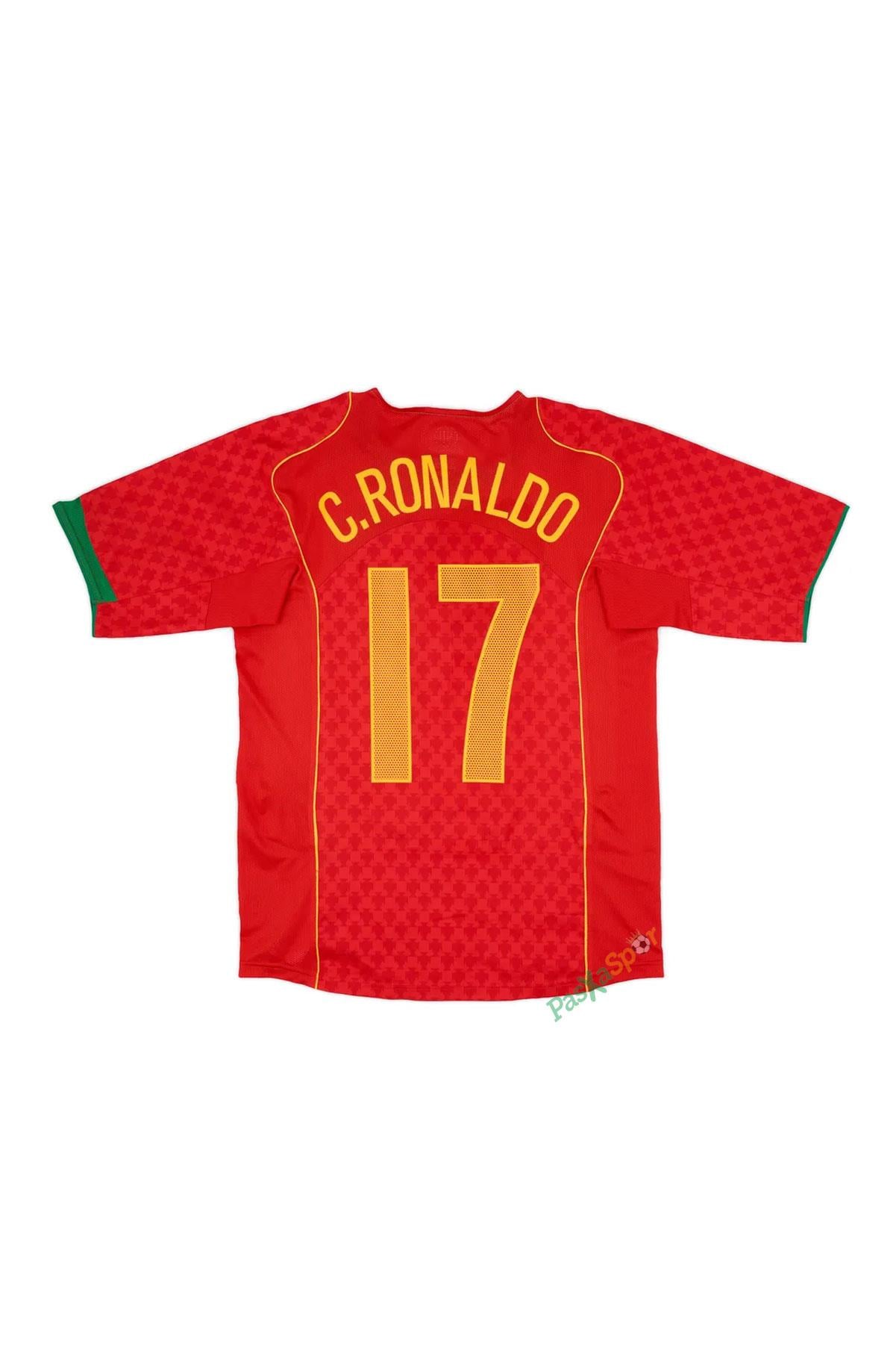 Euro 2004 Portekiz İç Saha Ronaldo Retro Maç Forması 