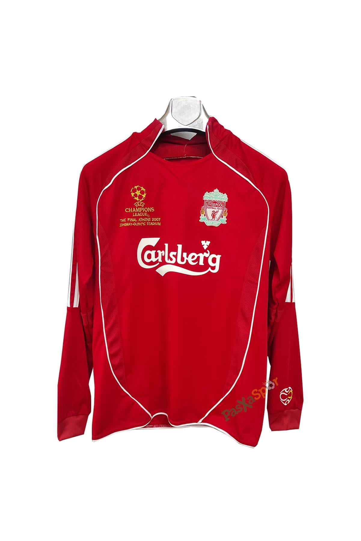 Liverpool 2007 Sezonu Şampiyonlar Ligi Finali Uzun Kollu Retro Profesyonel Maç Forması