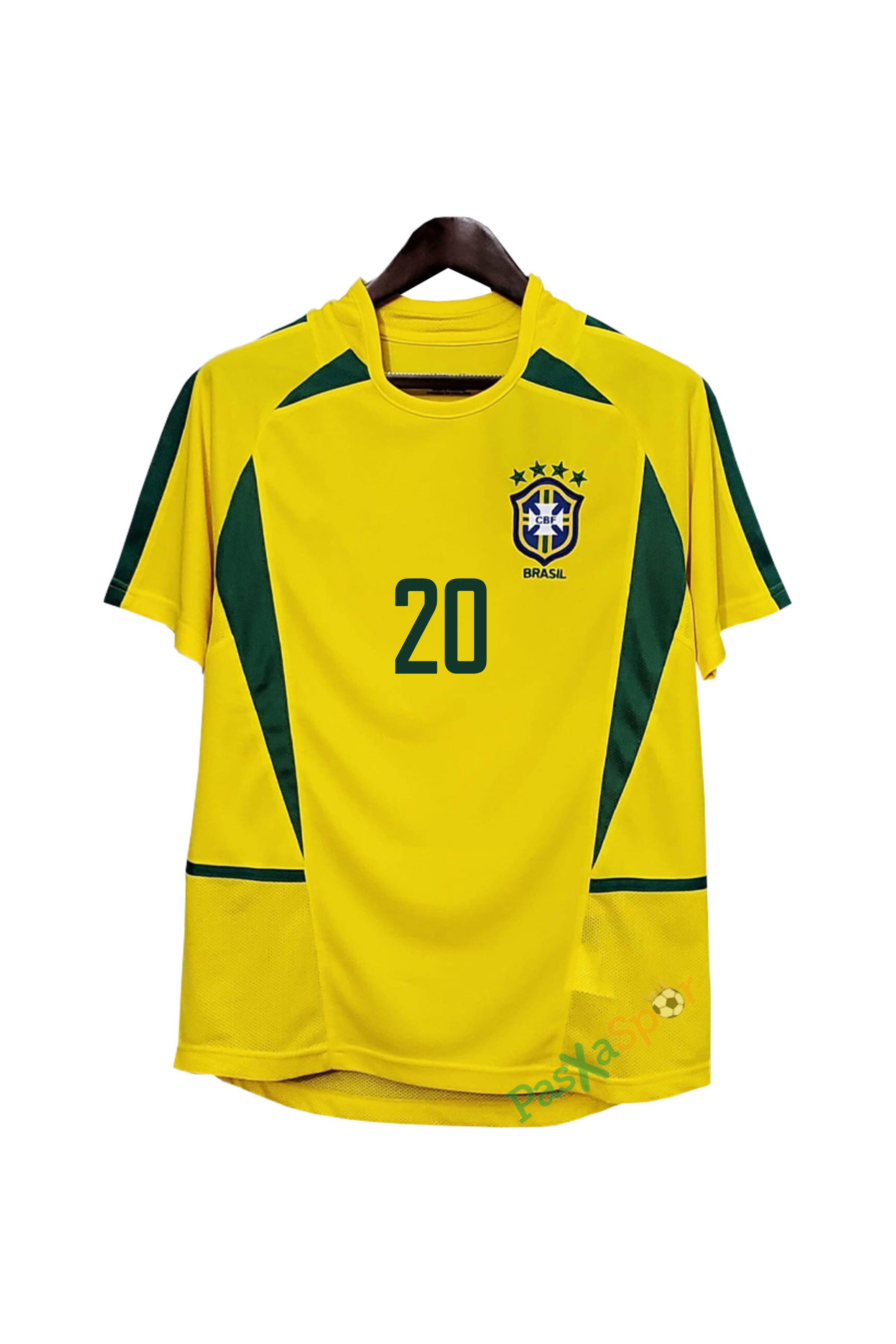 Nostalji Brezilya 2002 Dünya Kupası Finali Alex De Souza Iç Saha Retro Forması