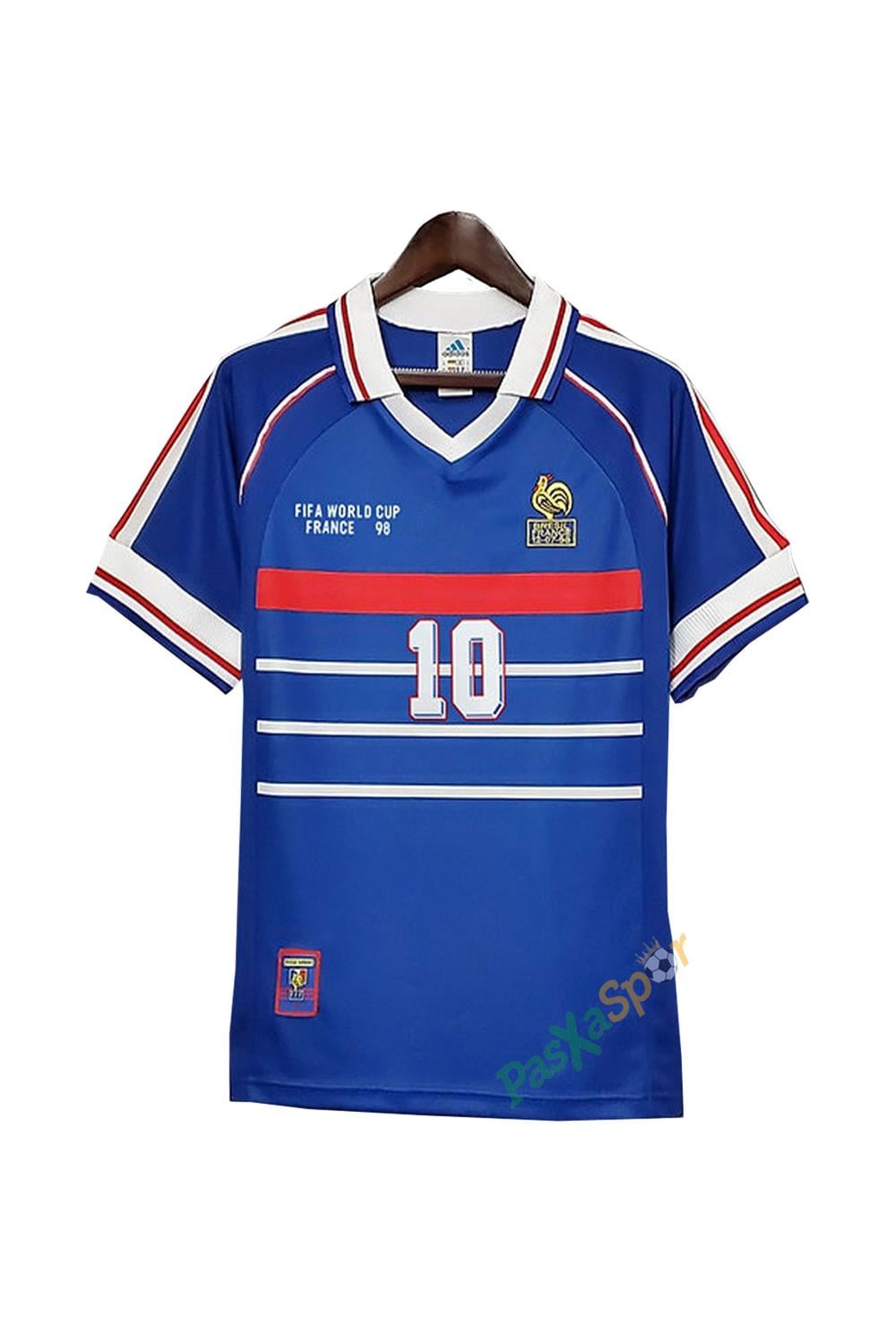 Nostalji Fransa 1998 Dünya Kupası Finali Zidane Retro Maç Forması