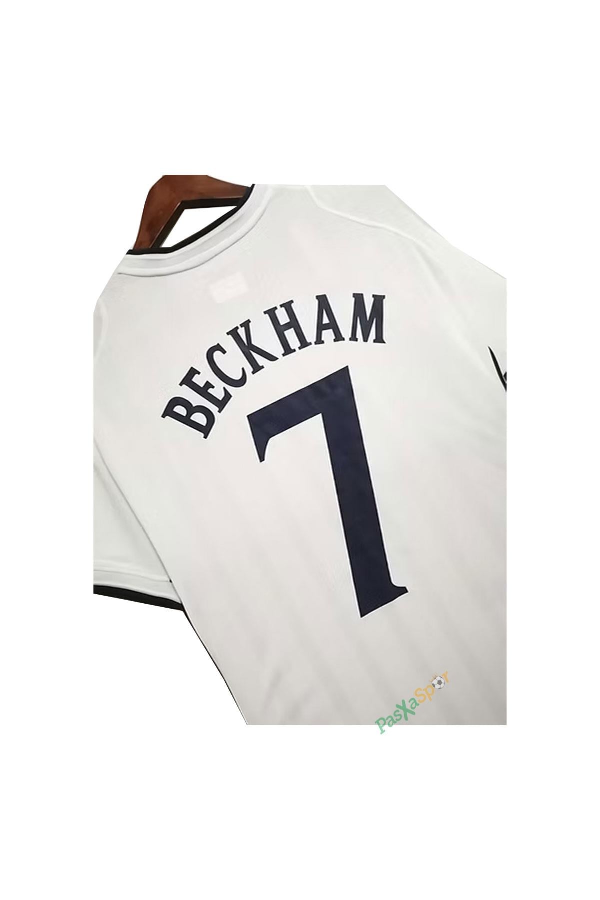 Nostalji İngiltere 2002 Dünya Kupası Beckham İç Saha Retro Kısa Kolu Forması