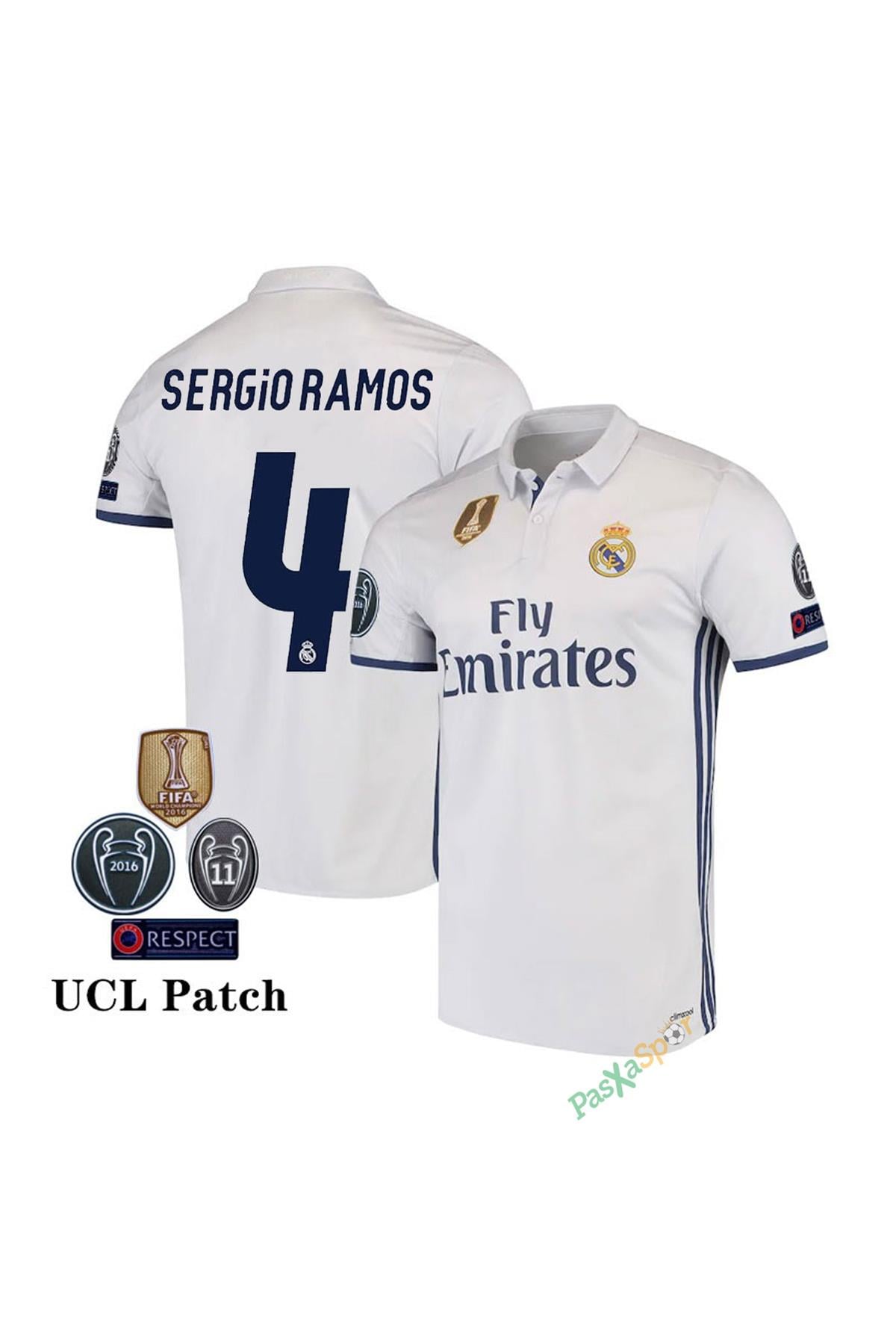 Real Madrid 2017 İç Saha Kısa Kolu Şampiyonlar Ligi Sergio Ramos Forması