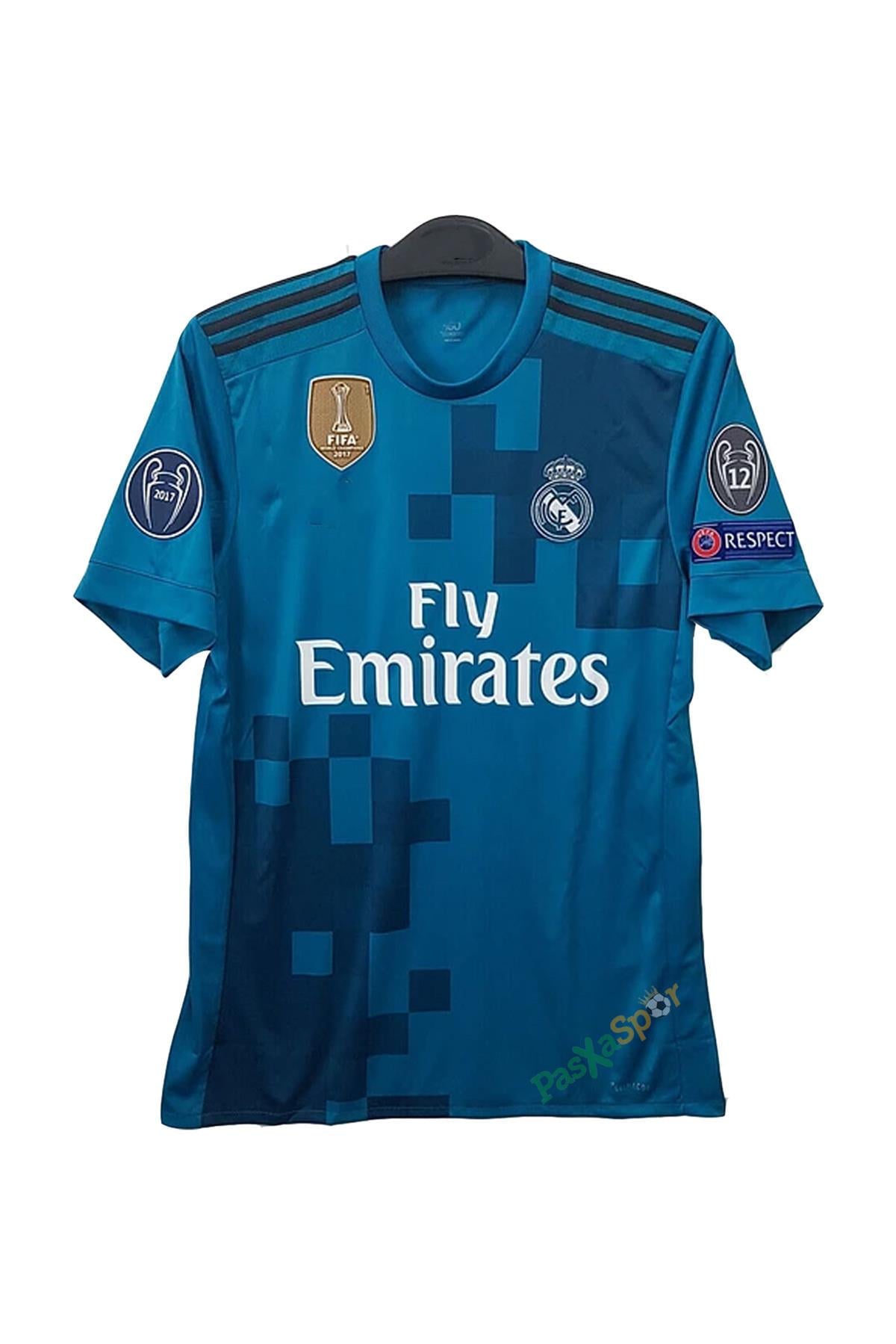 Real Madrid 2018 Deplasman Şampiyonlar Ligi Kısa Kol Retro Ronaldo Maç Forması