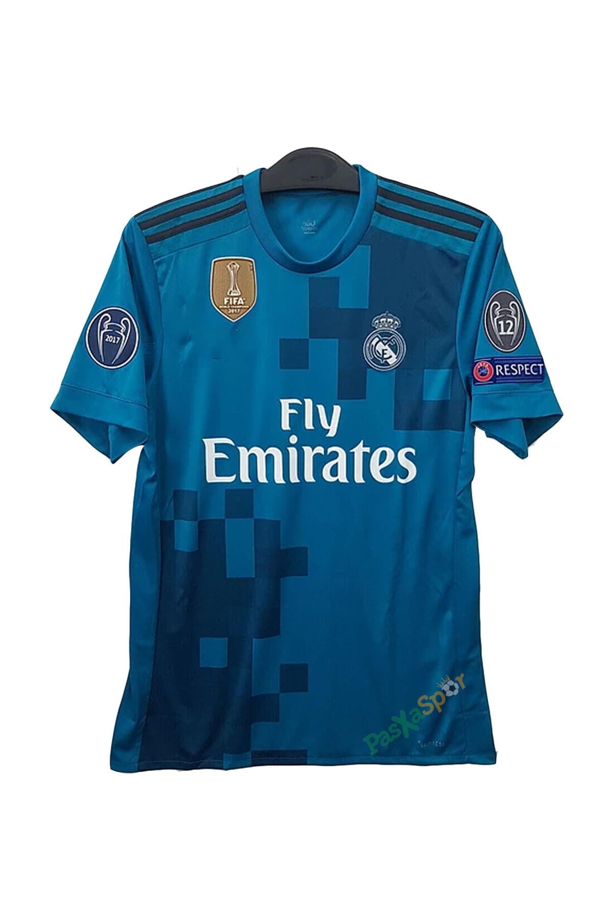 Retro Real Madrid 2018 Turkuaz Deplasman Şampiyonlar Ligi Maç Forması