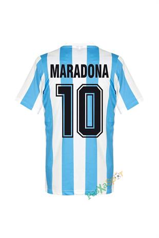 1986 Nostalji Arjantin Milli Takım Maradona Retro Forması