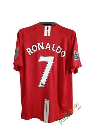 2008 Manchester United Premier Lig Fontlu Kısa Kollu Ronaldo Forması