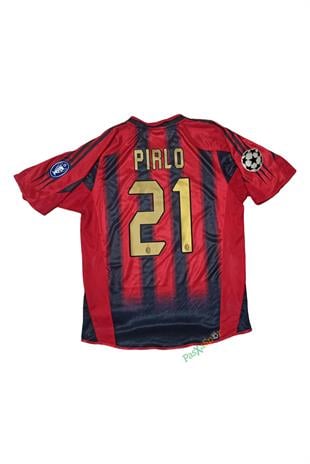 Ac Milan 2004-2005 İç Saha Şampiyonlar Ligi Pırlo Kısa Kol Maç Forması