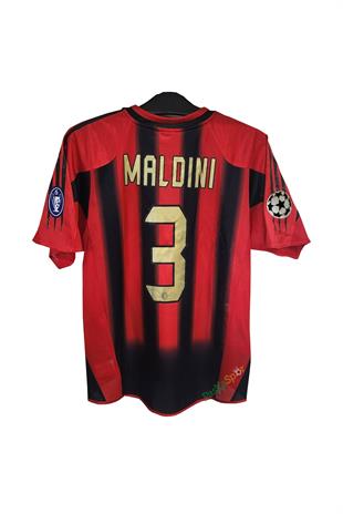 Ac Milan 2004-2005 İç Saha Şampiyonlar Ligi Maldini Kısa Kol Maç Forması