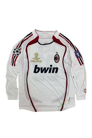 Ac Milan 2007 Şampiyonlar Ligi Finali Uzun Kol Beyaz Maç Forması