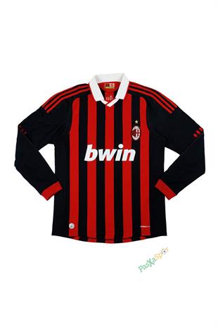 Ac Milan 2009 İç Saha Şampiyonlar Ligi Maldini Uzun Kol Maç Forması 