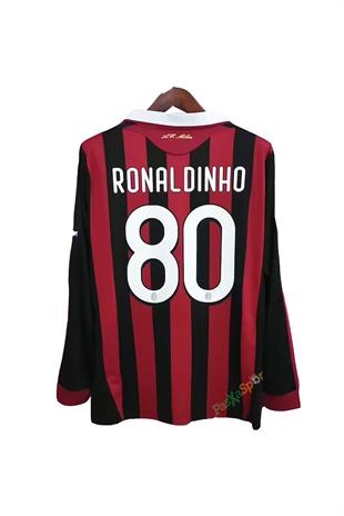 Ac Milan 2009 İç Saha Şampiyonlar Ligi Ronaldinho Uzun Kol Maç Forması 