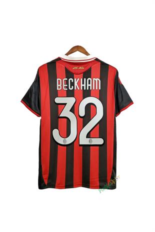 Ac Milan 2009 İç Saha Şampiyonlar Ligi Beckham Kısa Kol Maç Forması