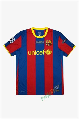 Barcelona 2010-2011 Sezonu Şampiyonlar Ligi Finali Messi Retro Maç Forması