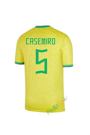Brezilya 2022 Dünya Kupası İç Saha Casemiro Maç Forması
