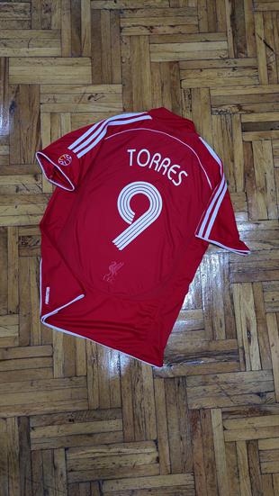Liverpool 2007 Sezonu Şampiyonlar Ligi Finali Kısa Kollu Torres Retro Profesyonel Maç Forması