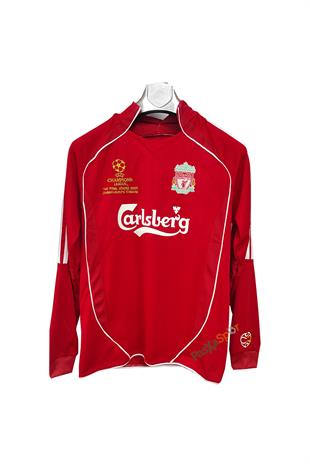 Liverpool 2007 Sezonu Şampiyonlar Ligi Finali Uzun Kollu Retro Profesyonel Maç Forması