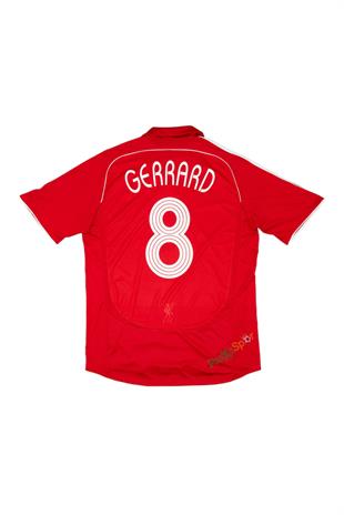 Liverpool 2007 Sezonu Şampiyonlar Ligi Finali Kısa Kollu Gerrard Retro Profesyonel Maç Forması