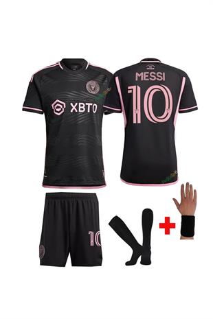 Messi 2023/24 İnter Miami Çocuk Forması Şort Çorap Bileklik Hediyeli