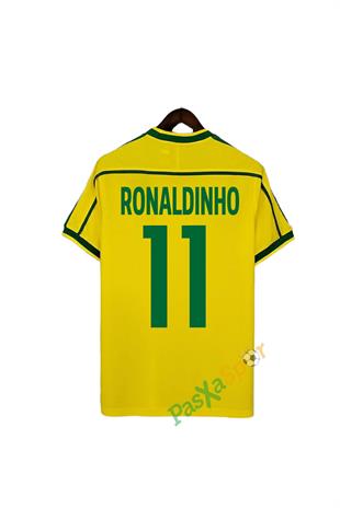 Nostalji Brezilya 1998 Dünya Kupası Finali Ronaldinho Iç Saha Retro Forması