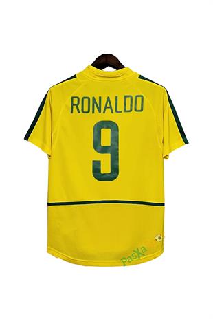 Nostalji Brezilya 2002 Dünya Kupası Finali Ronaldo Iç Saha Retro Forması