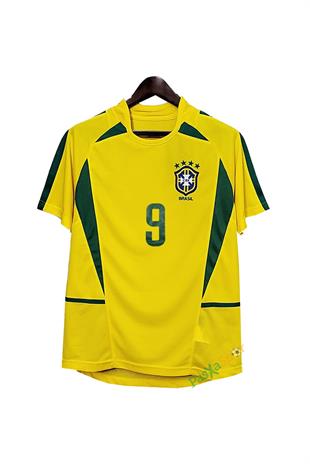 Nostalji Brezilya 2002 Dünya Kupası Finali Ronaldo Iç Saha Retro Forması