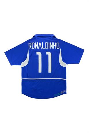 Nostalji Brezilya 2002 Dünya Kupası Ronaldinho Deplasman Retro Forması