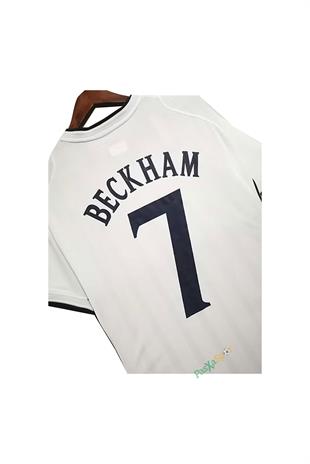 Nostalji İngiltere 2002 Dünya Kupası Beckham İç Saha Retro Kısa Kolu Forması