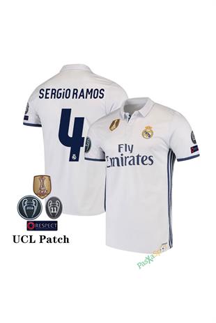 Real Madrid 2017 İç Saha Kısa Kolu Şampiyonlar Ligi Sergio Ramos Forması
