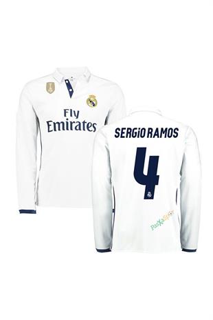 Real Madrid 2017 İç Saha Şampiyonlar Ligi Uzun Kol Sergio Ramos Forması