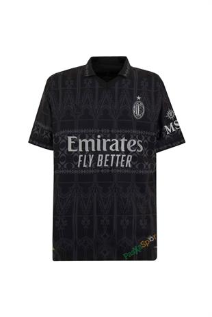 Yeni Sezon Ac Milan  2024 Fourth X Pleasures Siyah Player  Versiyon Forması 