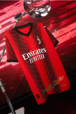 Yeni Sezon Ac Milan 2024 Şampiyonlar Ligi Rafa Leao İç Saha Maç Forması