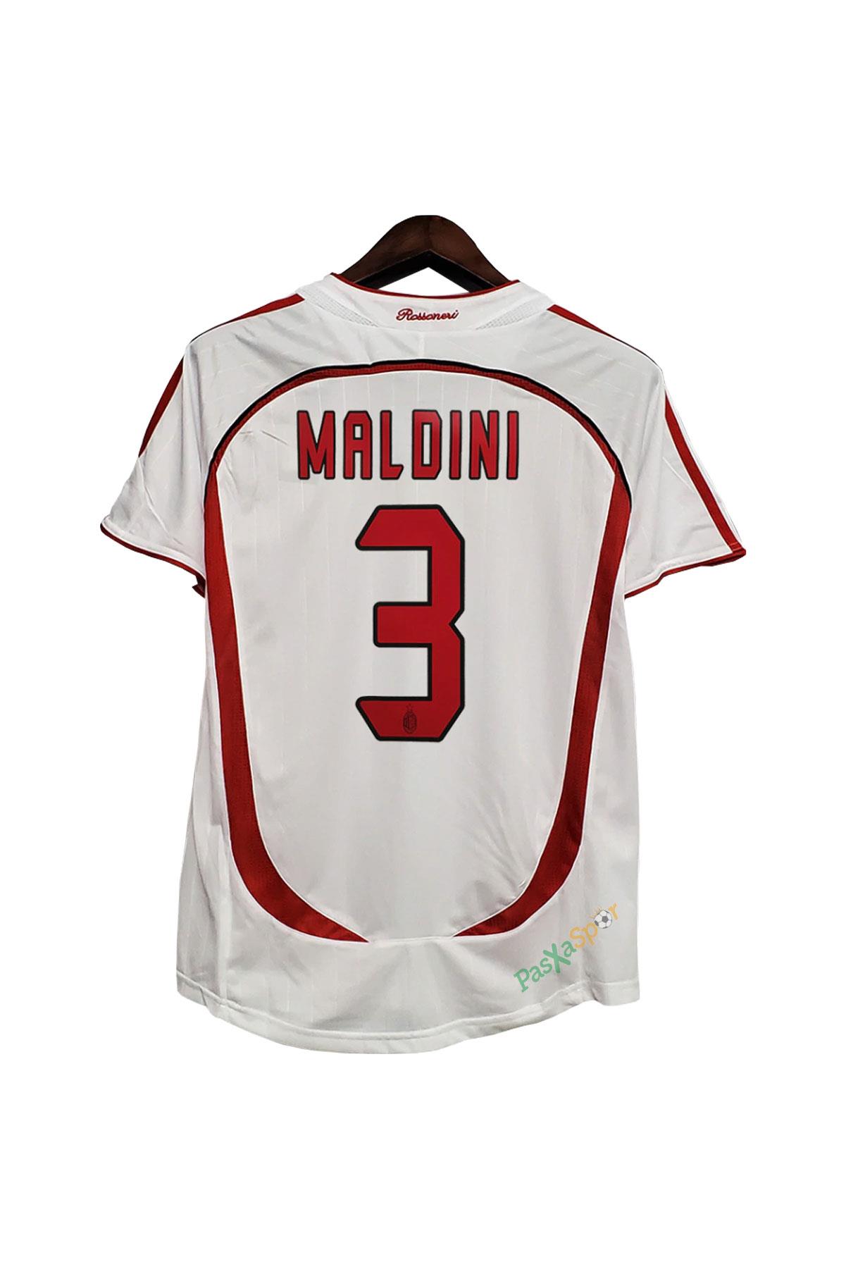 Ac Milan 2007 İç Saha Şampiyonlar Ligi Maldini Kısa Kol Maç Forması
