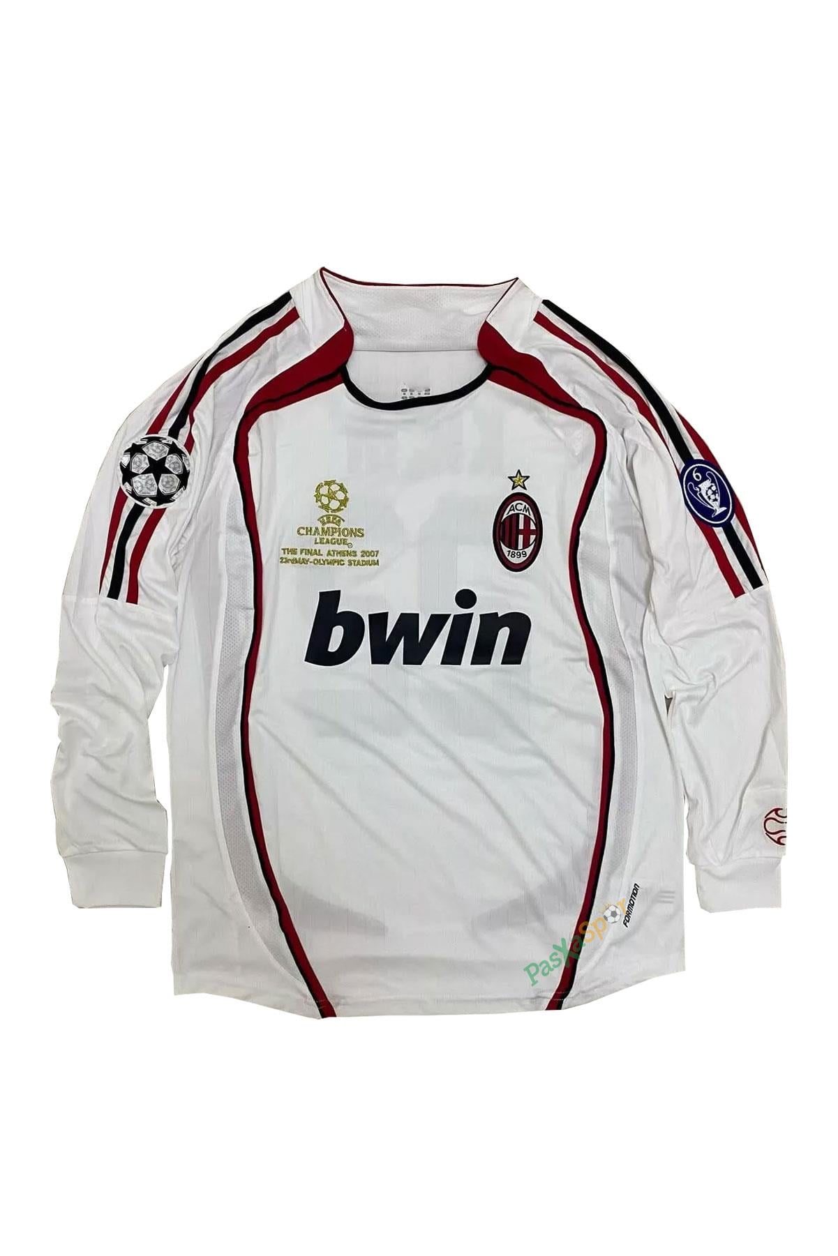 Ac Milan 2007 Şampiyonlar Ligi Finali Uzun Kol Beyaz Maç Forması