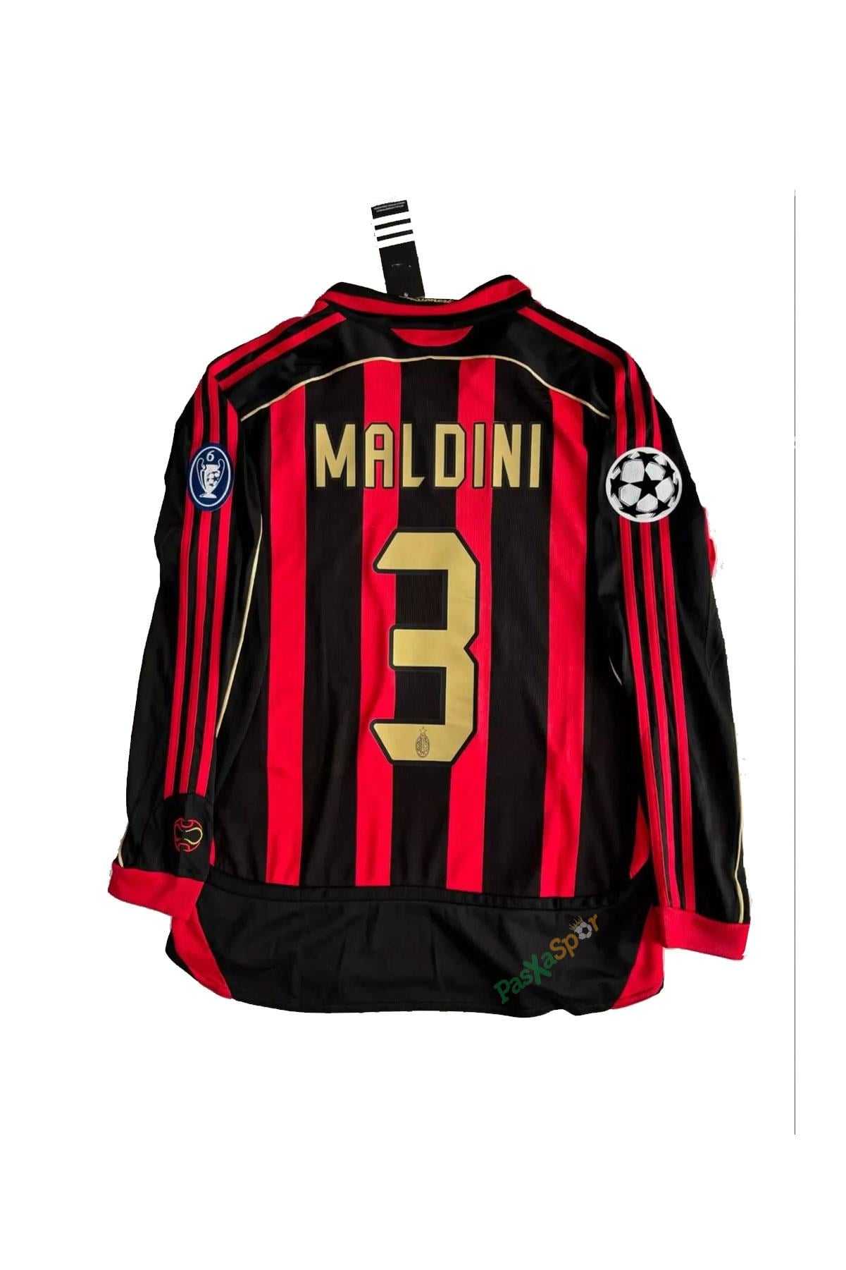 Ac Milan 2007 Şampiyonlar Ligi Maldini Uzun Kol Maç Forması