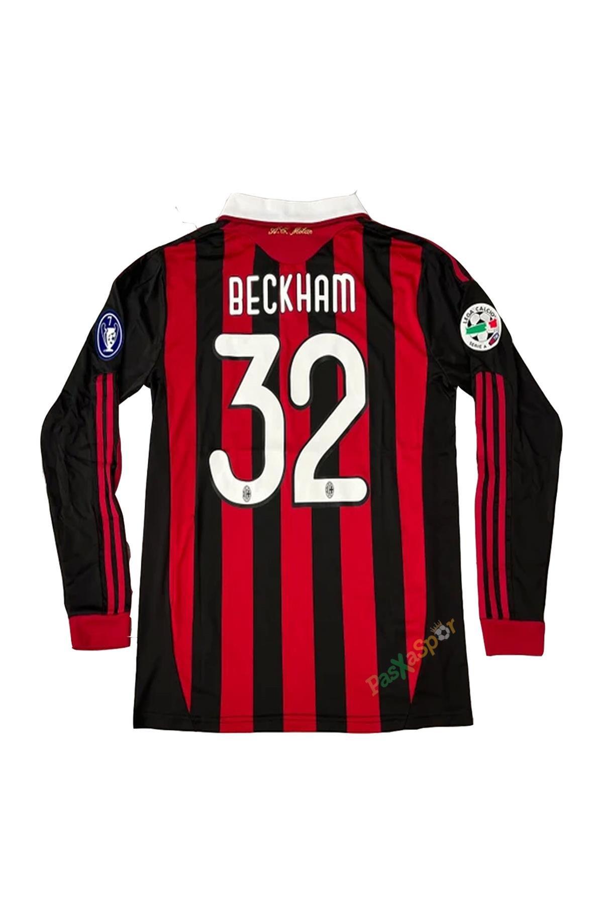 Ac Milan 2009 İç Saha Şampiyonlar Ligi Beckham Uzun Kol Maç Forması Ön Sipariş
