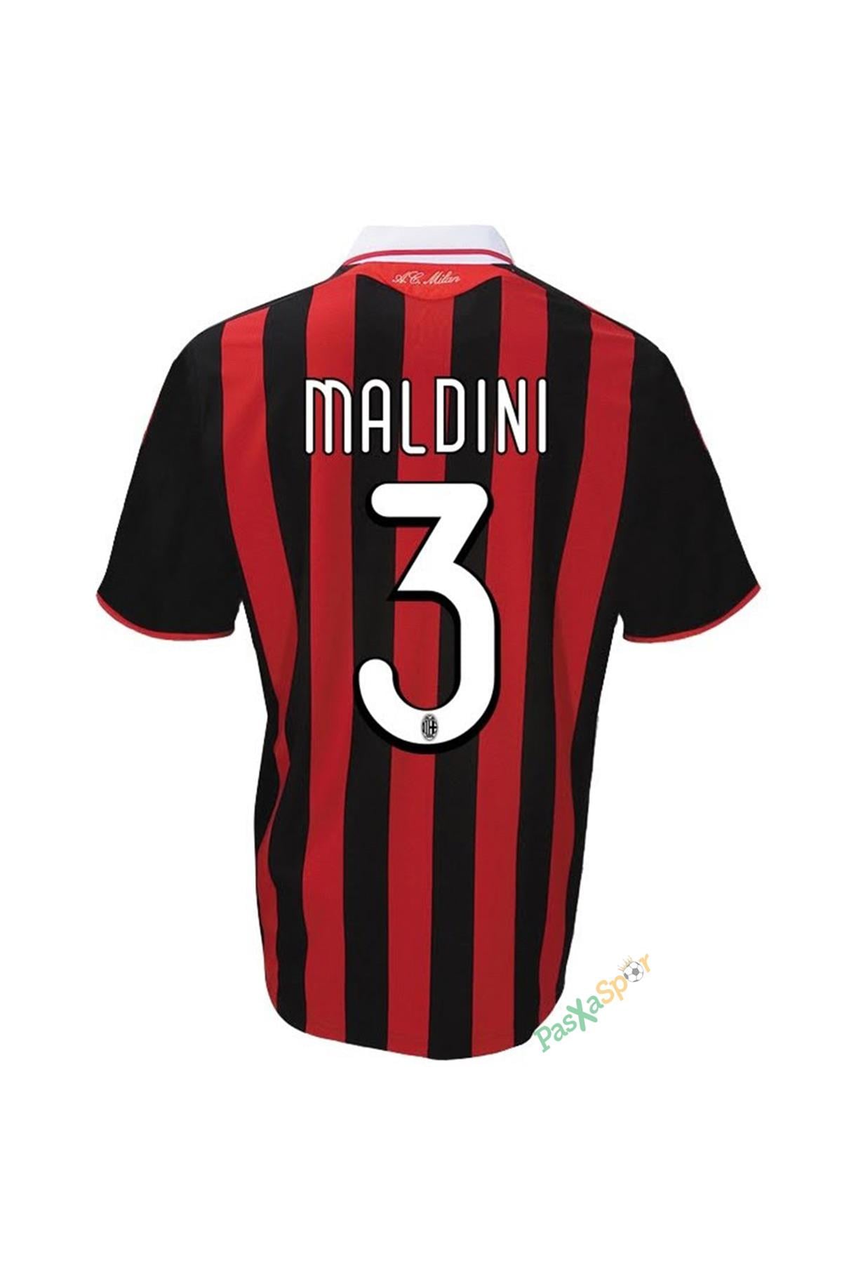 Ac Milan 2009 İç Saha Şampiyonlar Ligi Maldini Kısa Kol Maç Forması Ön Sipariş