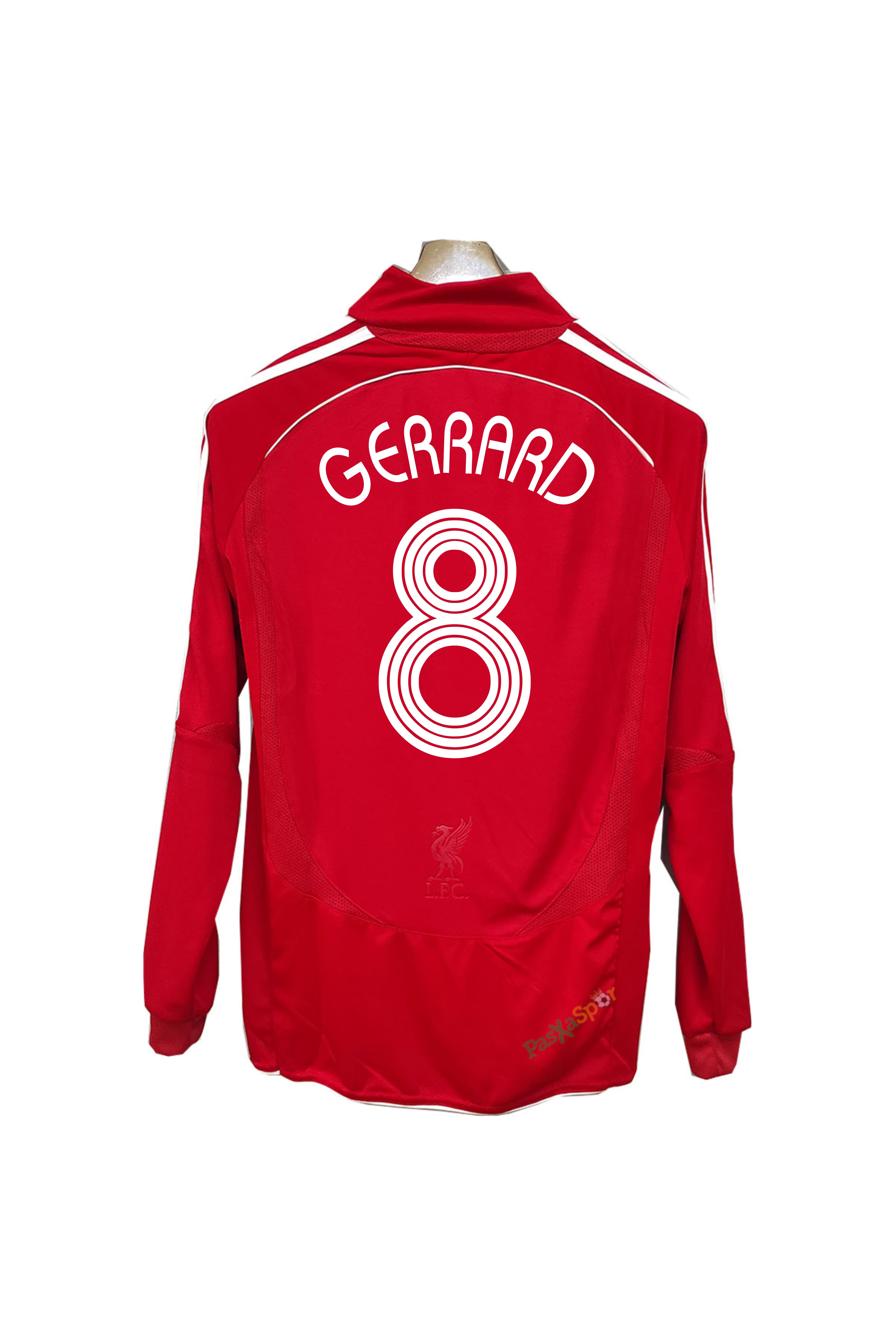 Liverpool 2007 Sezonu Şampiyonlar Ligi Finali Uzun Kollu Gerrard Retro Profesyonel Maç Forması