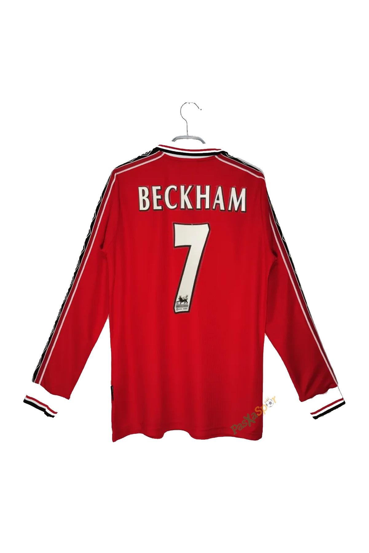 Beckham ユニフォーム Manchester United 98/99 İç Saha Beckham Retro Uzun Kol Forma