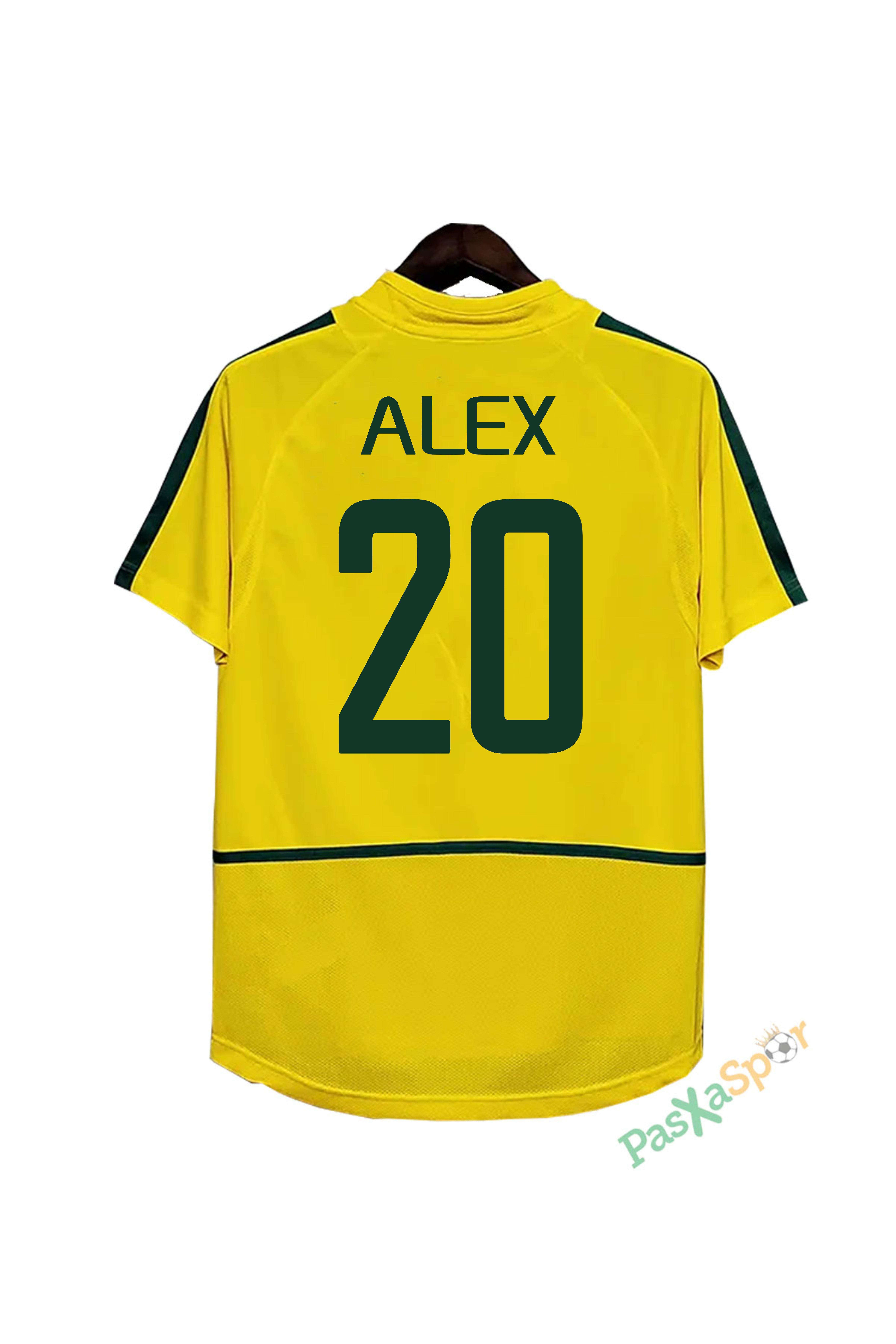Nostalji Brezilya 2002 Dünya Kupası Finali Alex De Souza Iç Saha Retro Forması